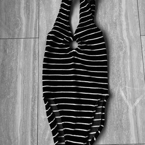 Surf Gypsy Black and White Striped Top
